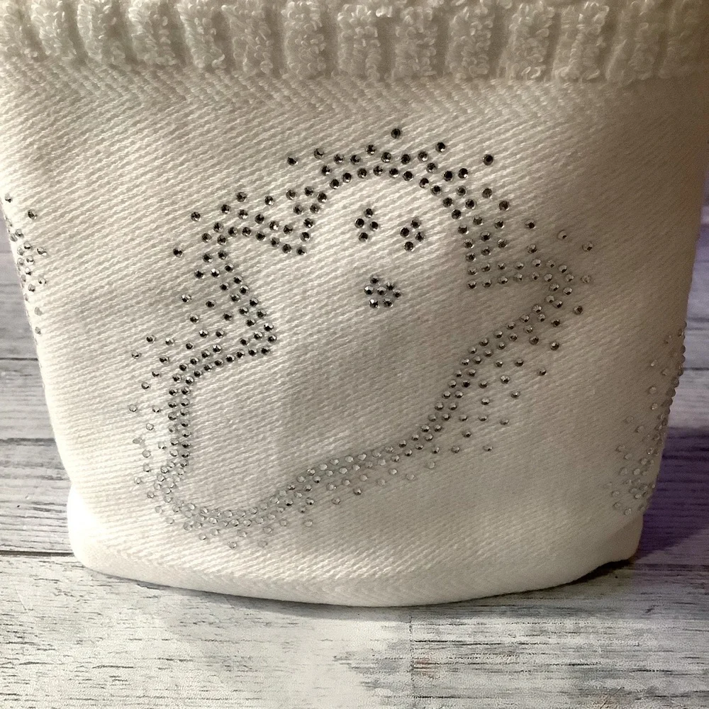 Casaba 2Pk Gem Stone Ghosts Hand Towels